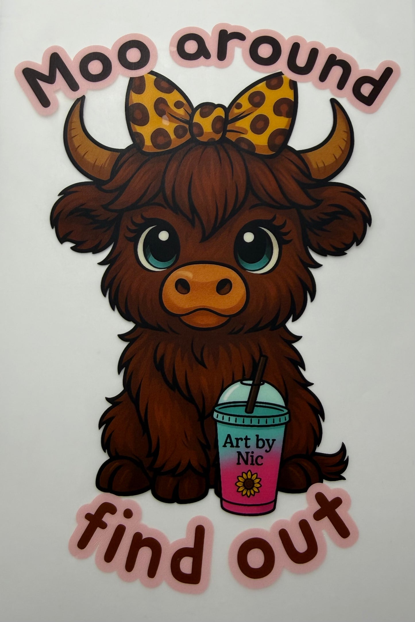 Textil Sticker- Moo around find out
