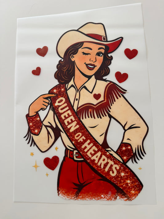 Textil-Sticker Queen of the hearts