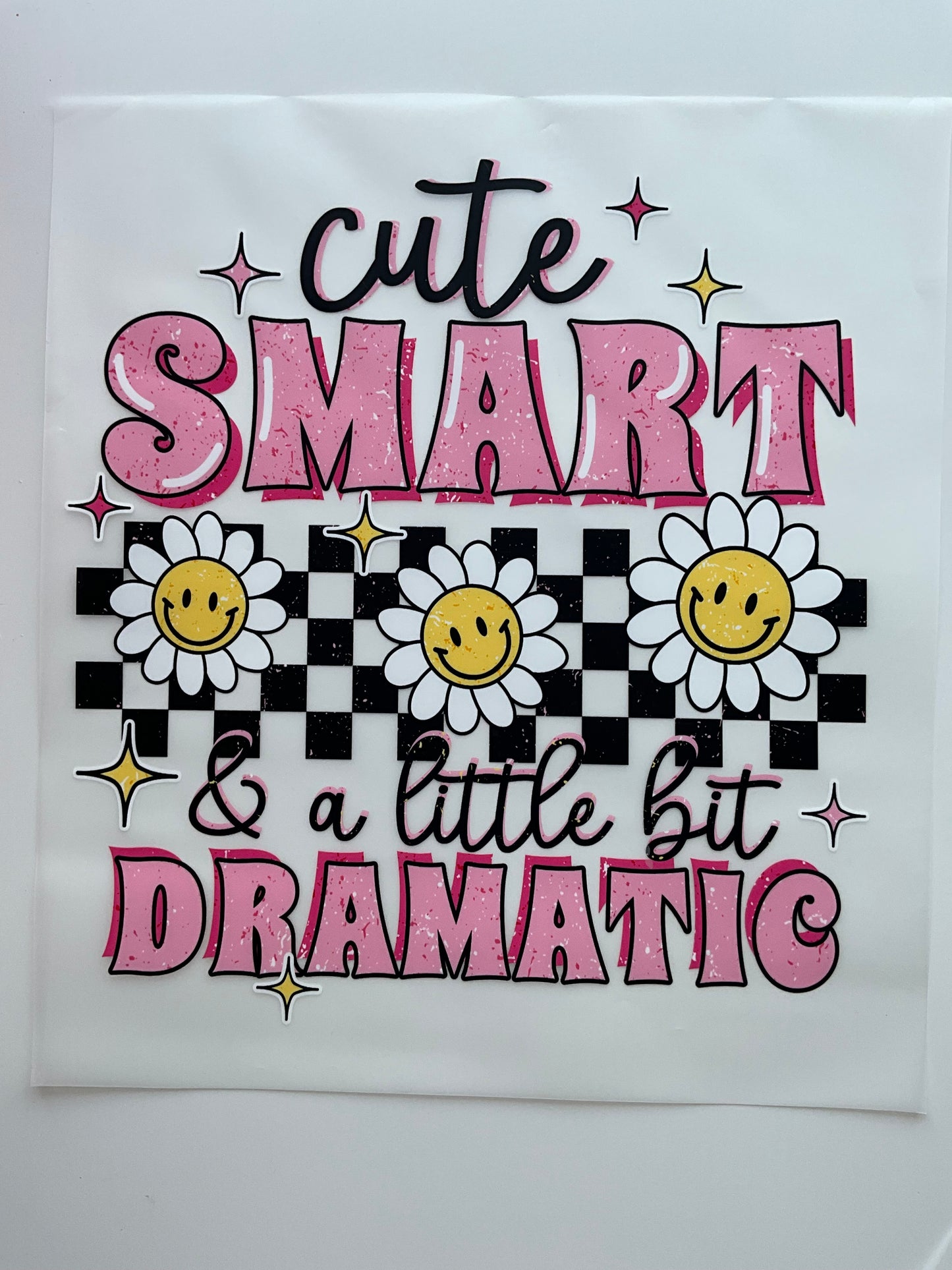 Textil Sticker cute smart & a little bit dramatic