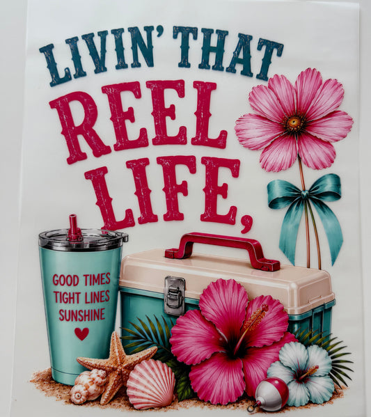 Textil-Sticker LIVIN THAT REEL LIFE…