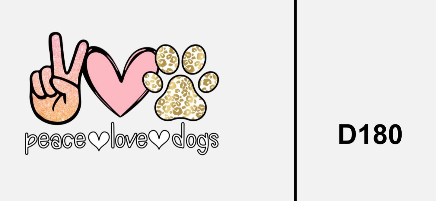 Peace love dogs - Textil Sticker