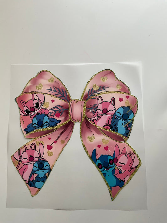 Textil Sticker- rosa und blau
