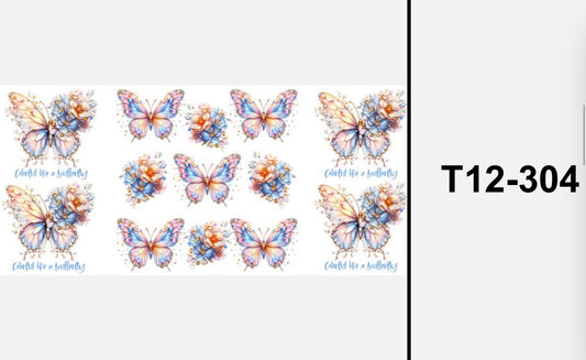 T12-304 butterflies colored like a ..