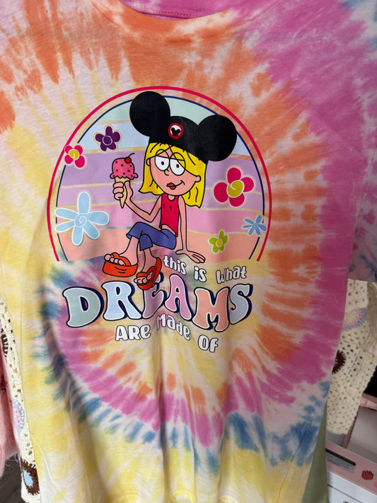 PRE SALE.       Tie-Dye Unisex T-Shirt – personalisiert mit Wunsch-Sticker