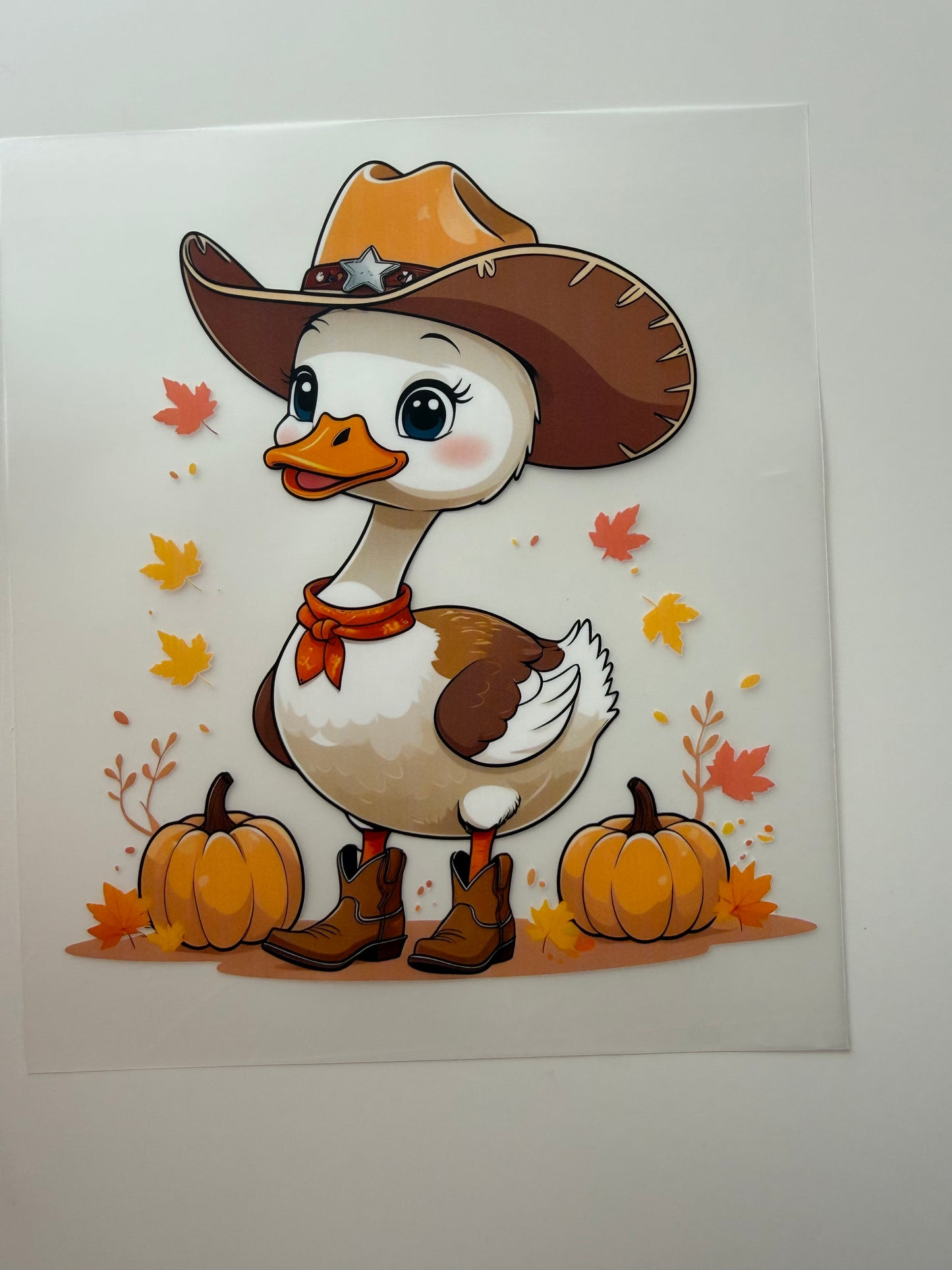 Textil Sticker Ente kücken Kürbis / Kid size