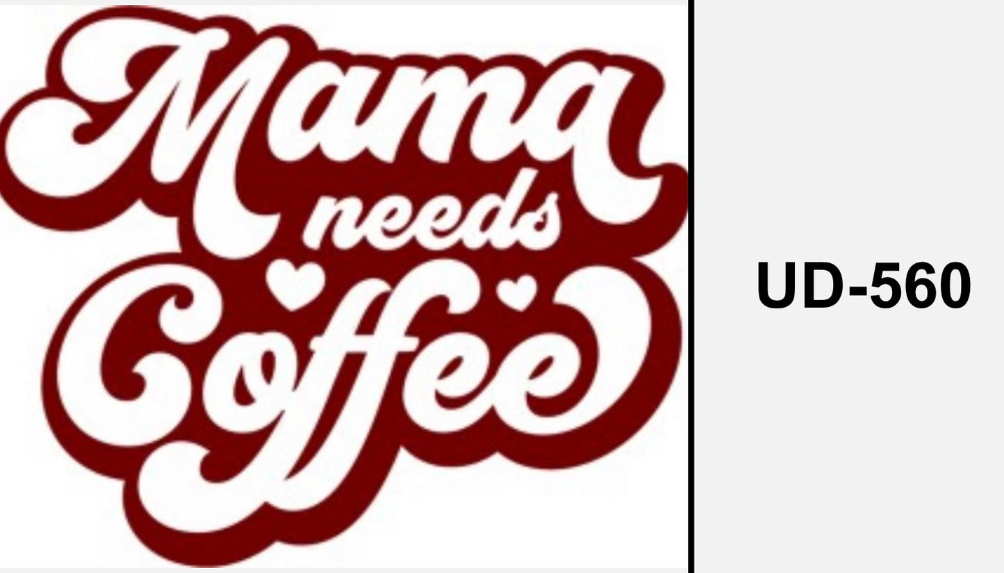 Mama needs coffee - Textil Sticker