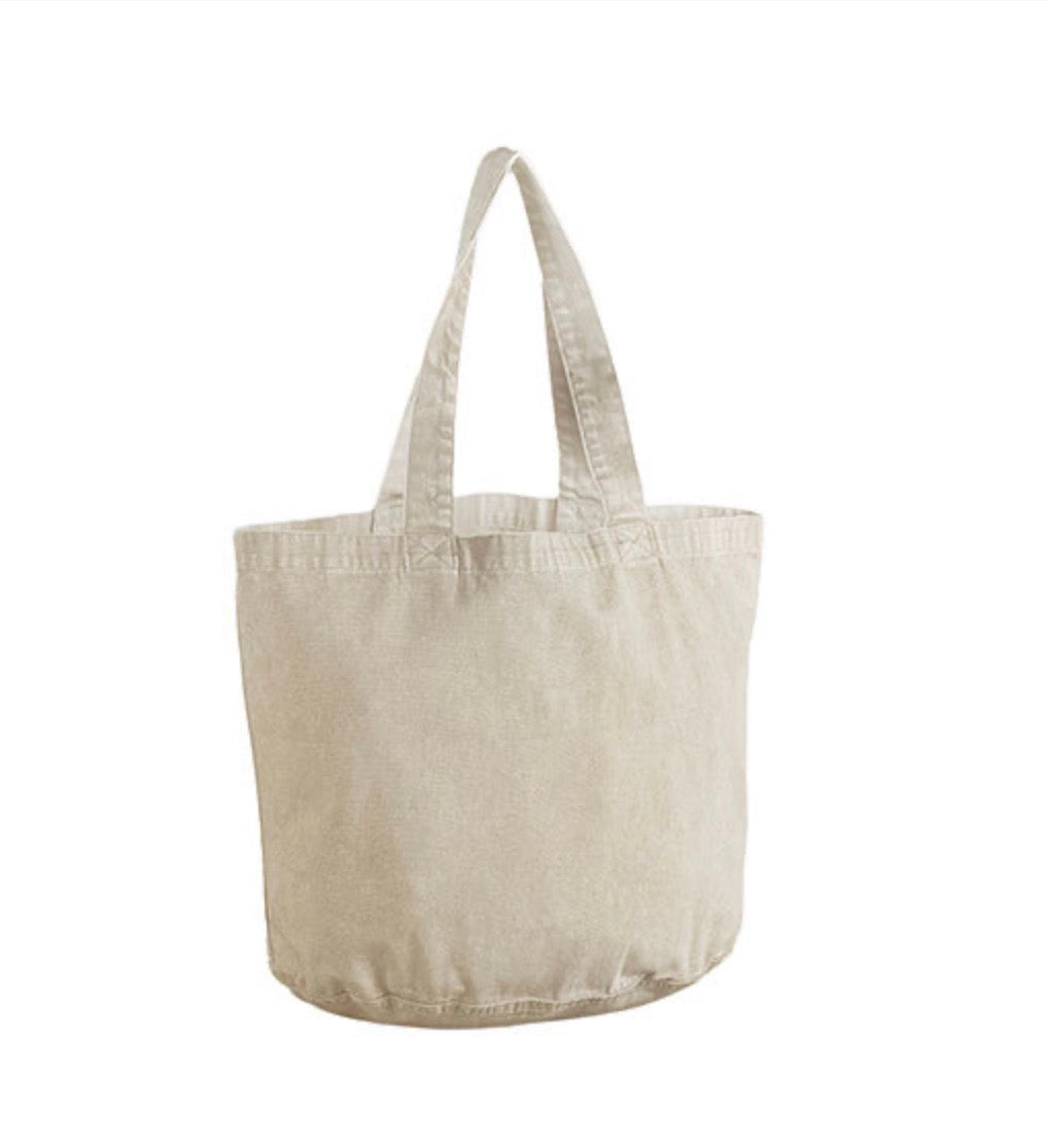 Vintage Shopper Bag – personalisiert mit Wunsch-Sticker