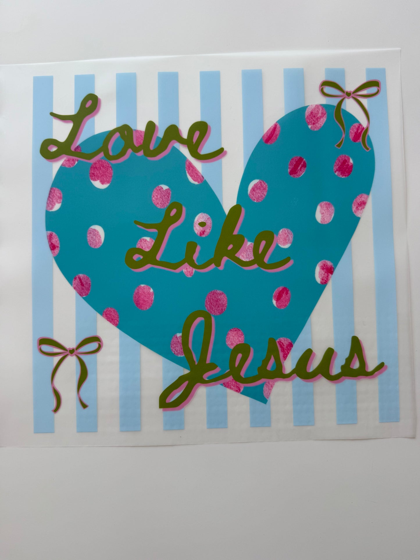 Textil-Sticker love like Jesus