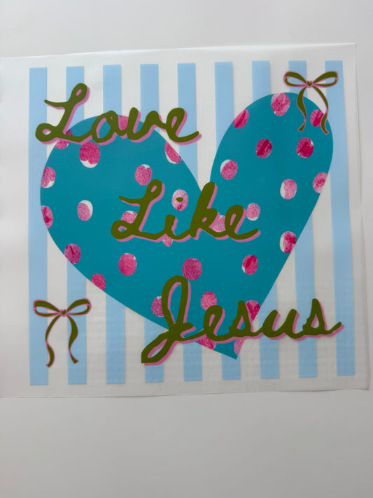 Textil-Sticker love like Jesus