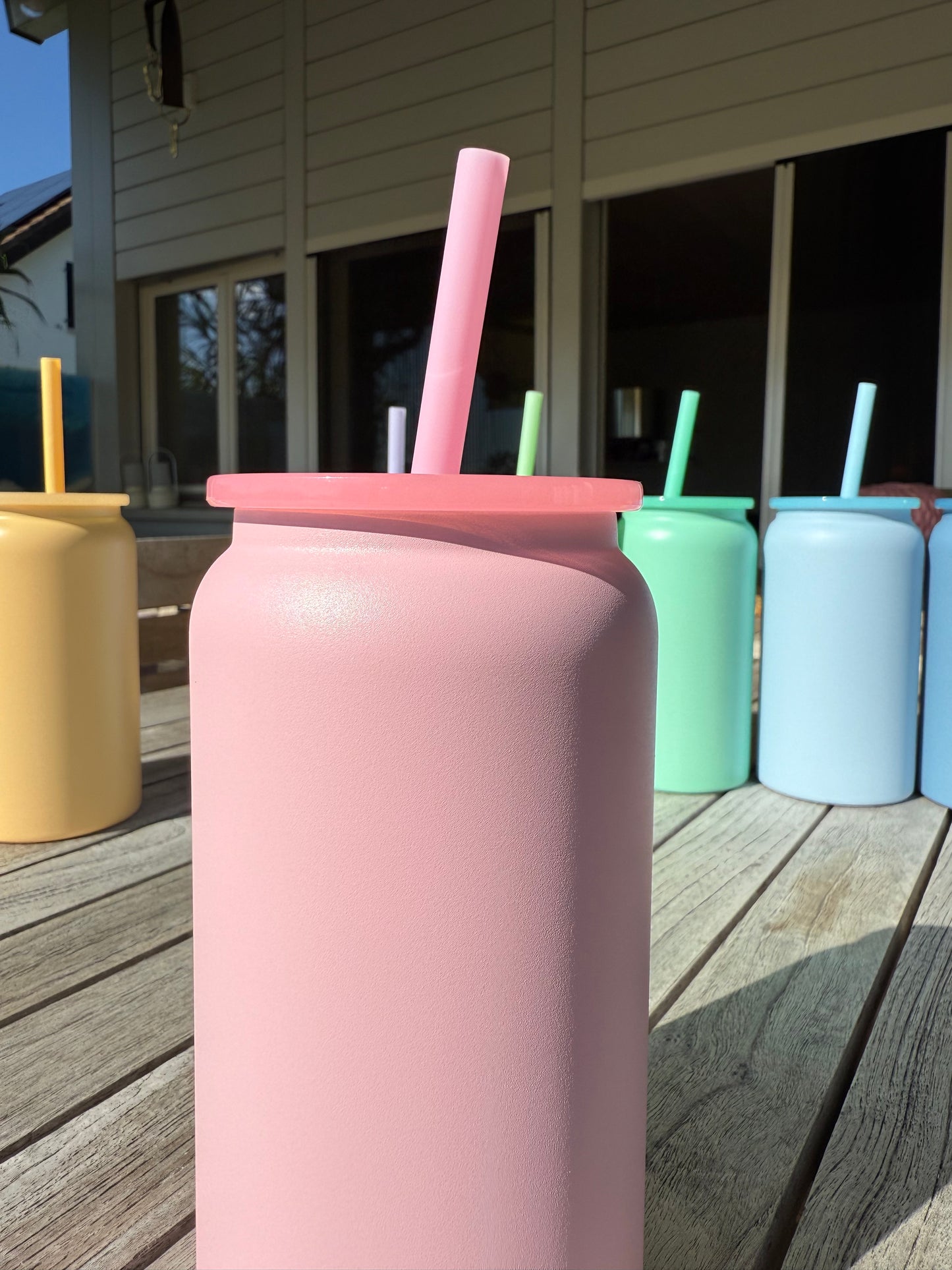 Edelstahl Becher in Wunschfarben (3 Farben) gegossen mit Resin