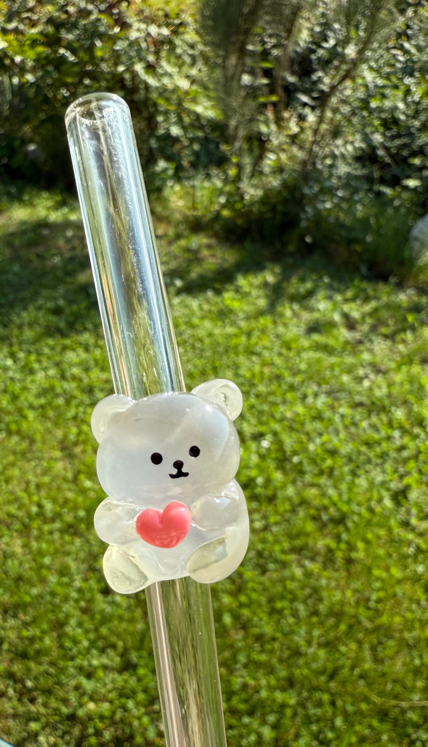 Glasstrohhalme mit süßen Häschen & Teddybären 🐰🧸✨