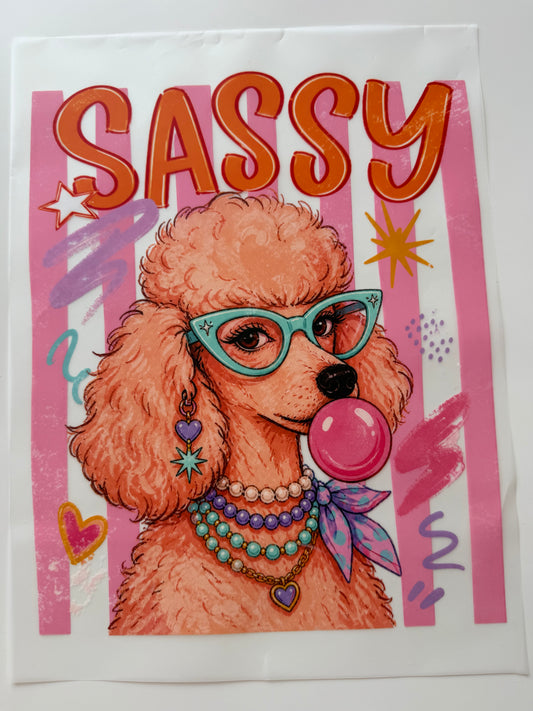 Textil-Sticker Sassy Pudel