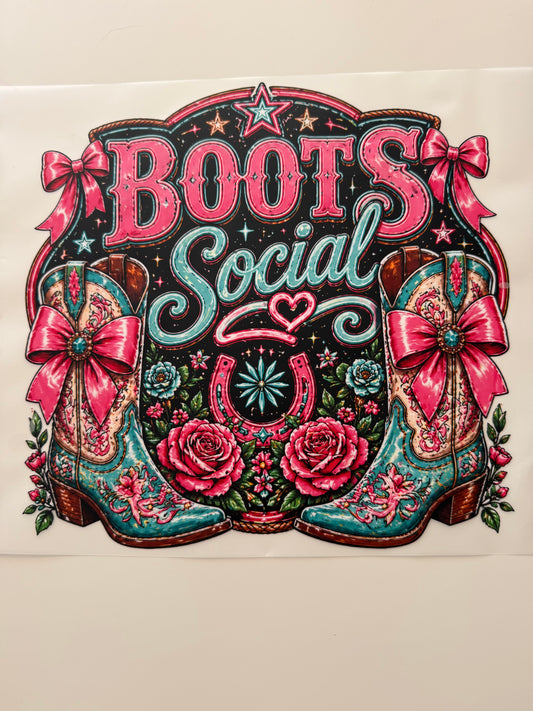 Textil-Sticker Boots Social