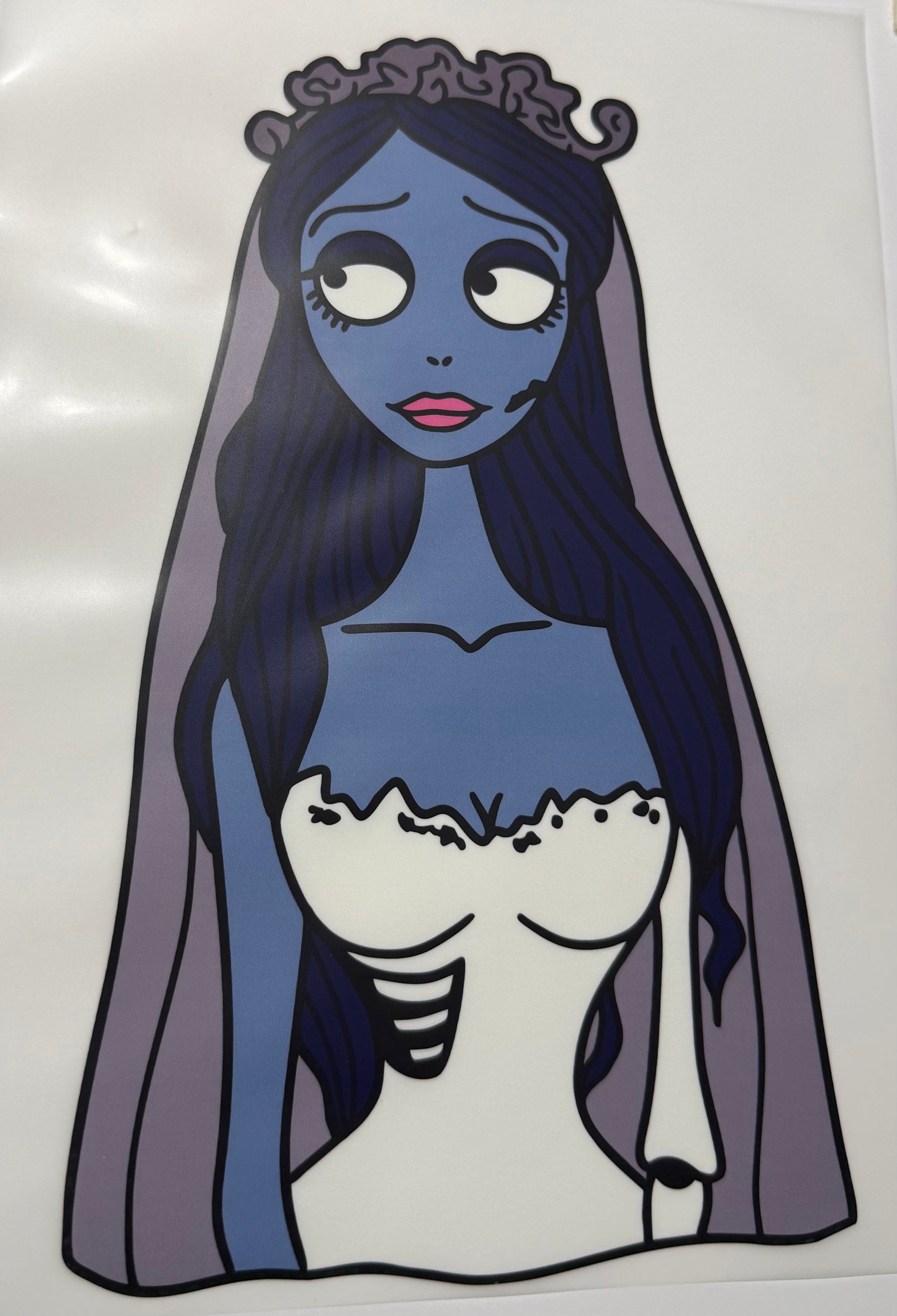 Textil-Sticker  Blue woman