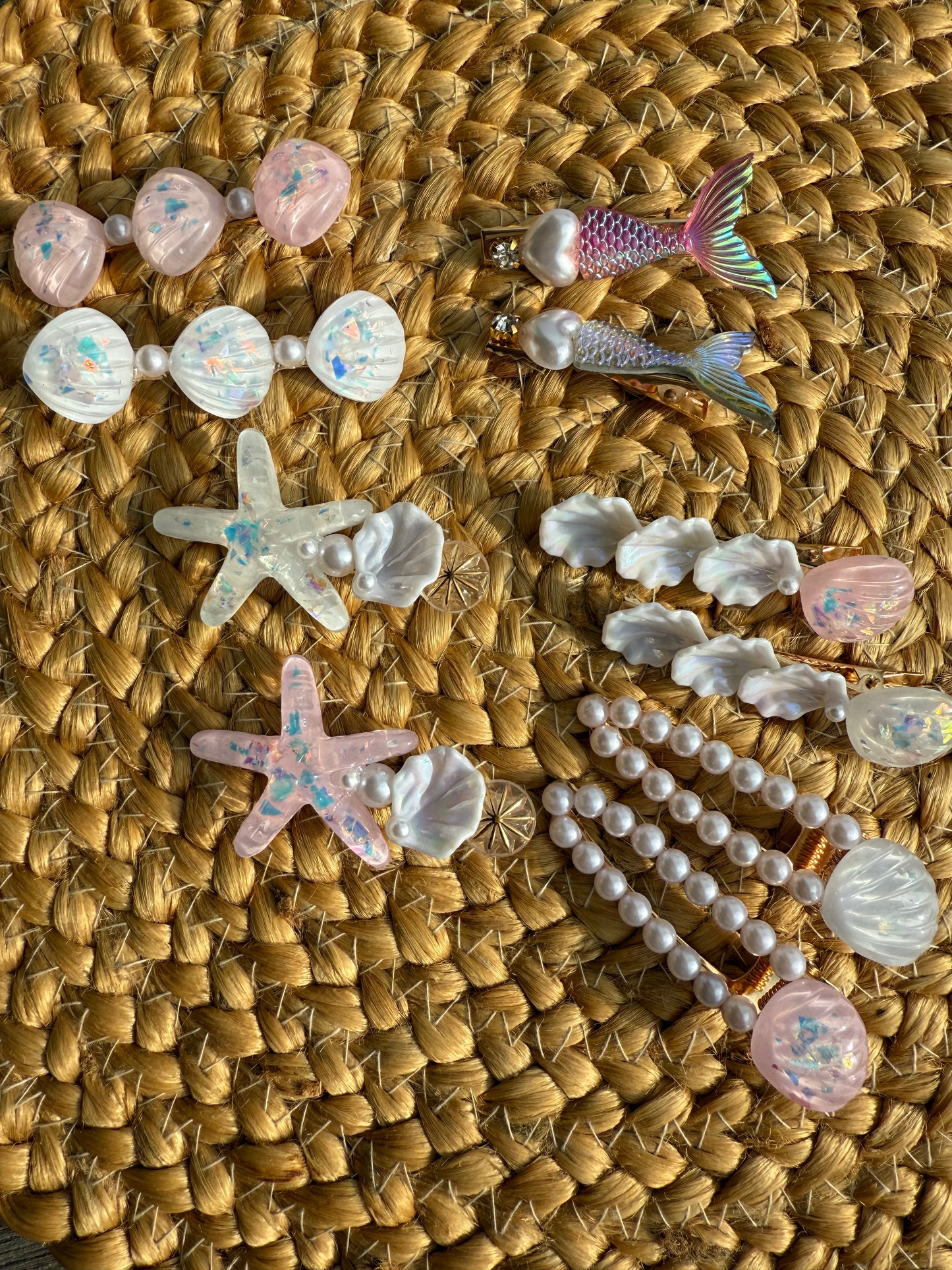 🐚 Kleine maritime Haarspangen – Meerjungfrauen-Vibes für dein Haar