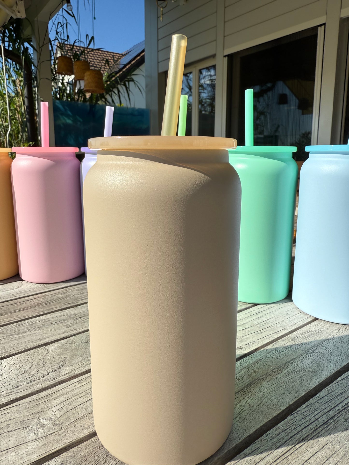 Edelstahl Becher in Wunschfarben (3 Farben) gegossen mit Resin