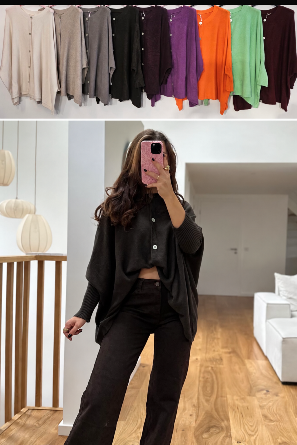 Art by Nic Oversize-Pulli-Strickjacke