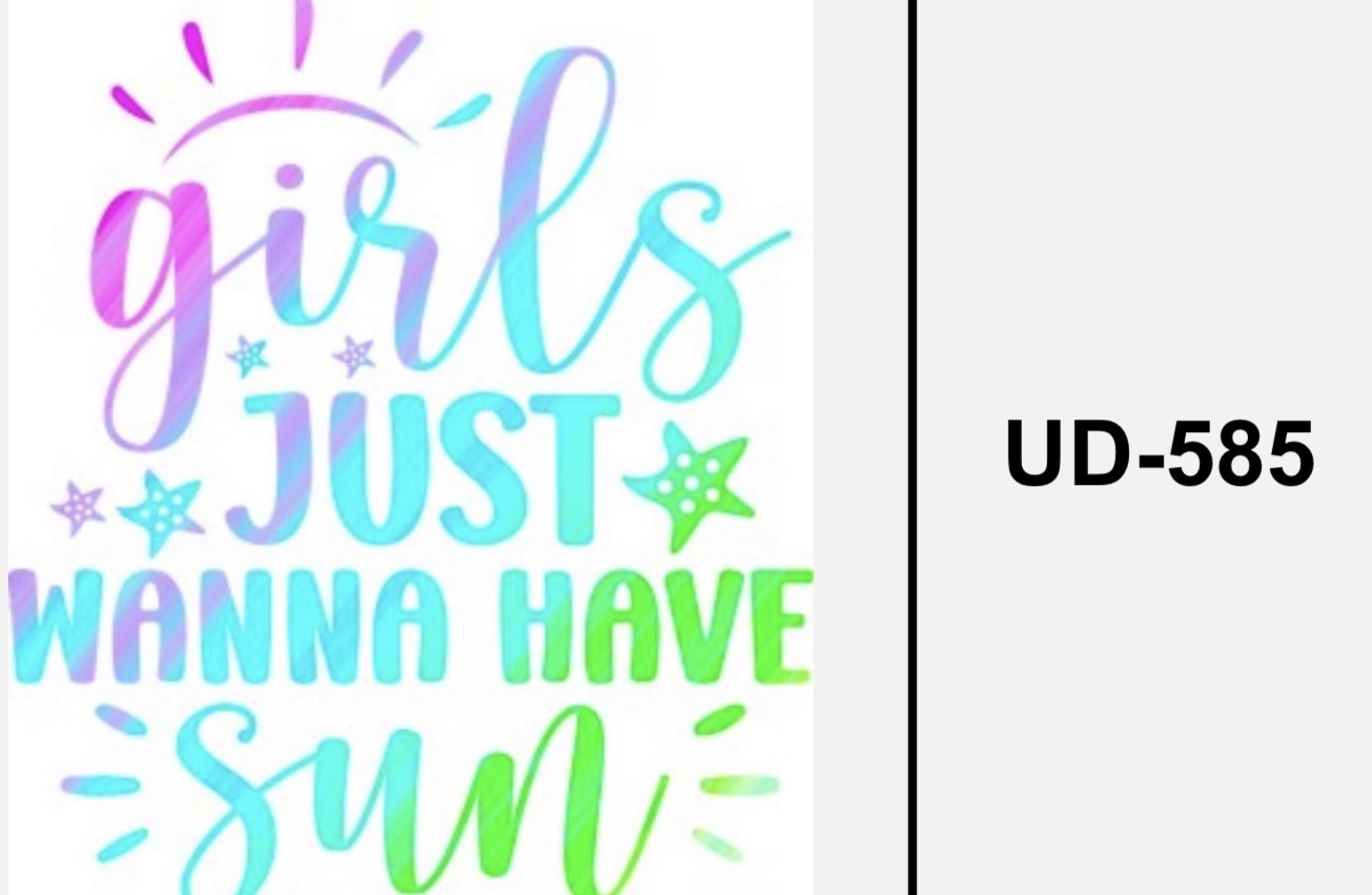 Girls just wanna have sun - Textil Sticker