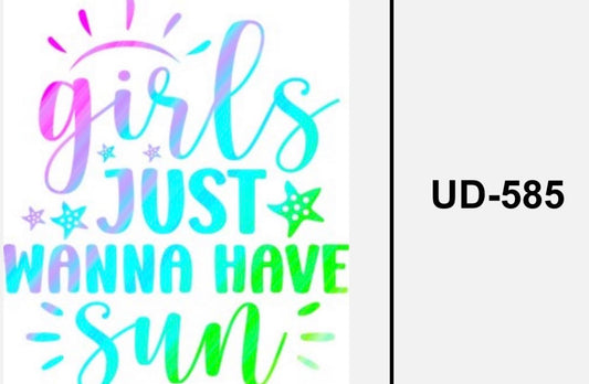 Girls just wanna have sun - Textil Sticker