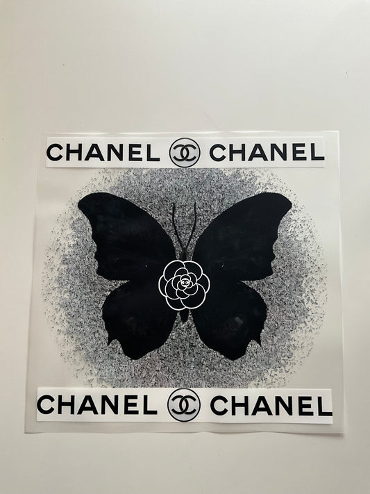 Textil Sticker- Black butterflies
