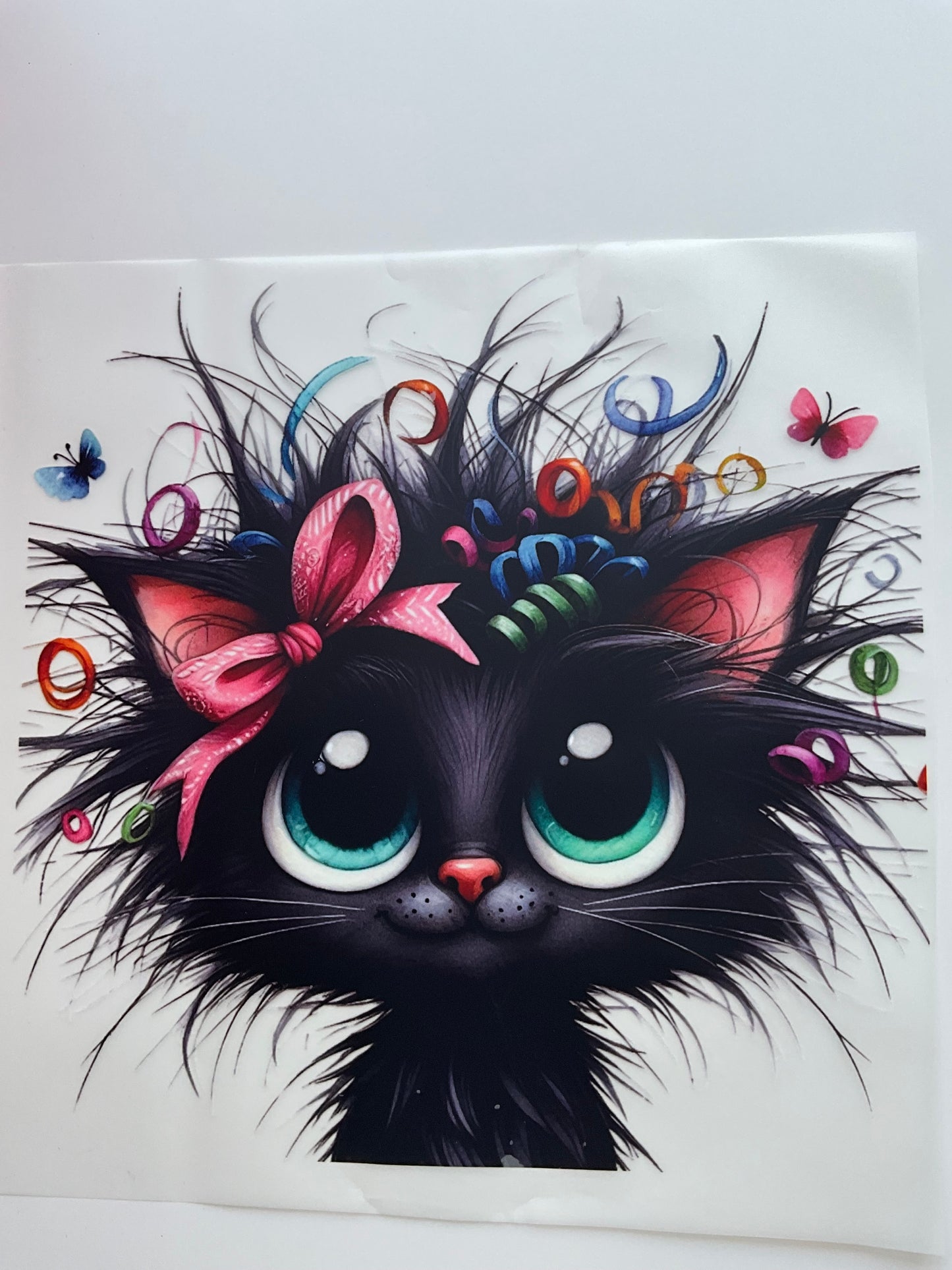Textil Sticker Katzen Party