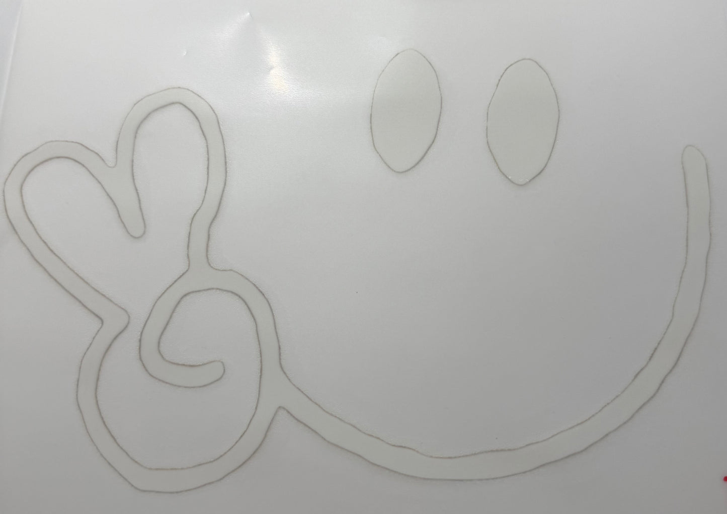 Textil Sticker- smile white