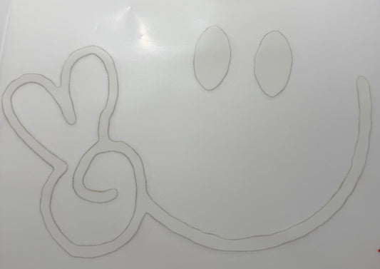 Textil Sticker- smile white