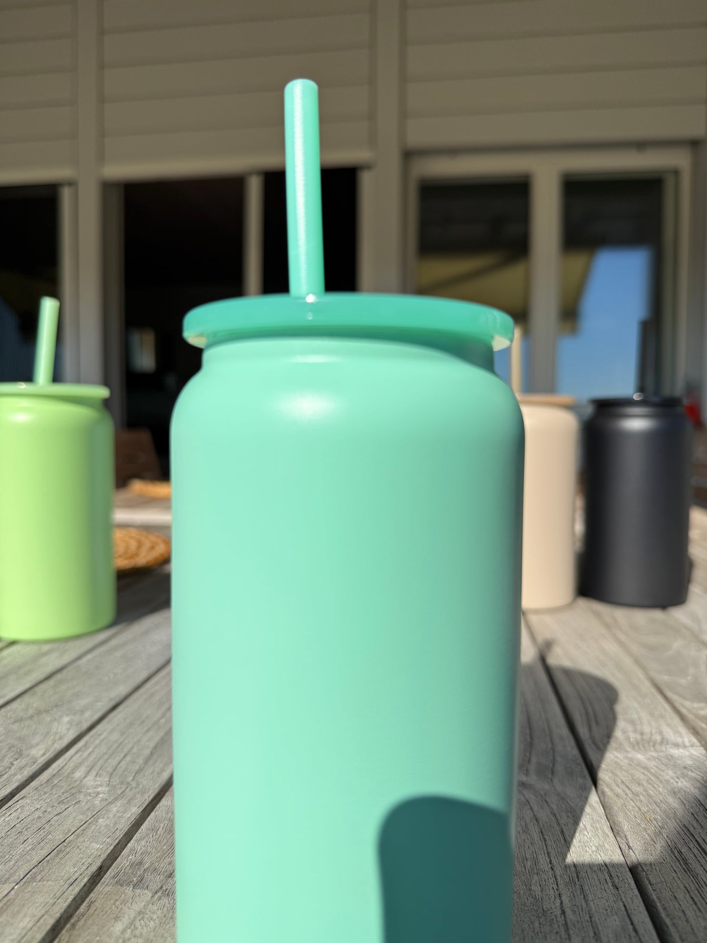 Edelstahl Becher in Wunschfarben (3 Farben) gegossen mit Resin