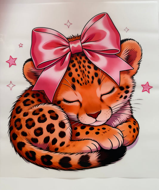 Baby Leopard Schleife  rosa