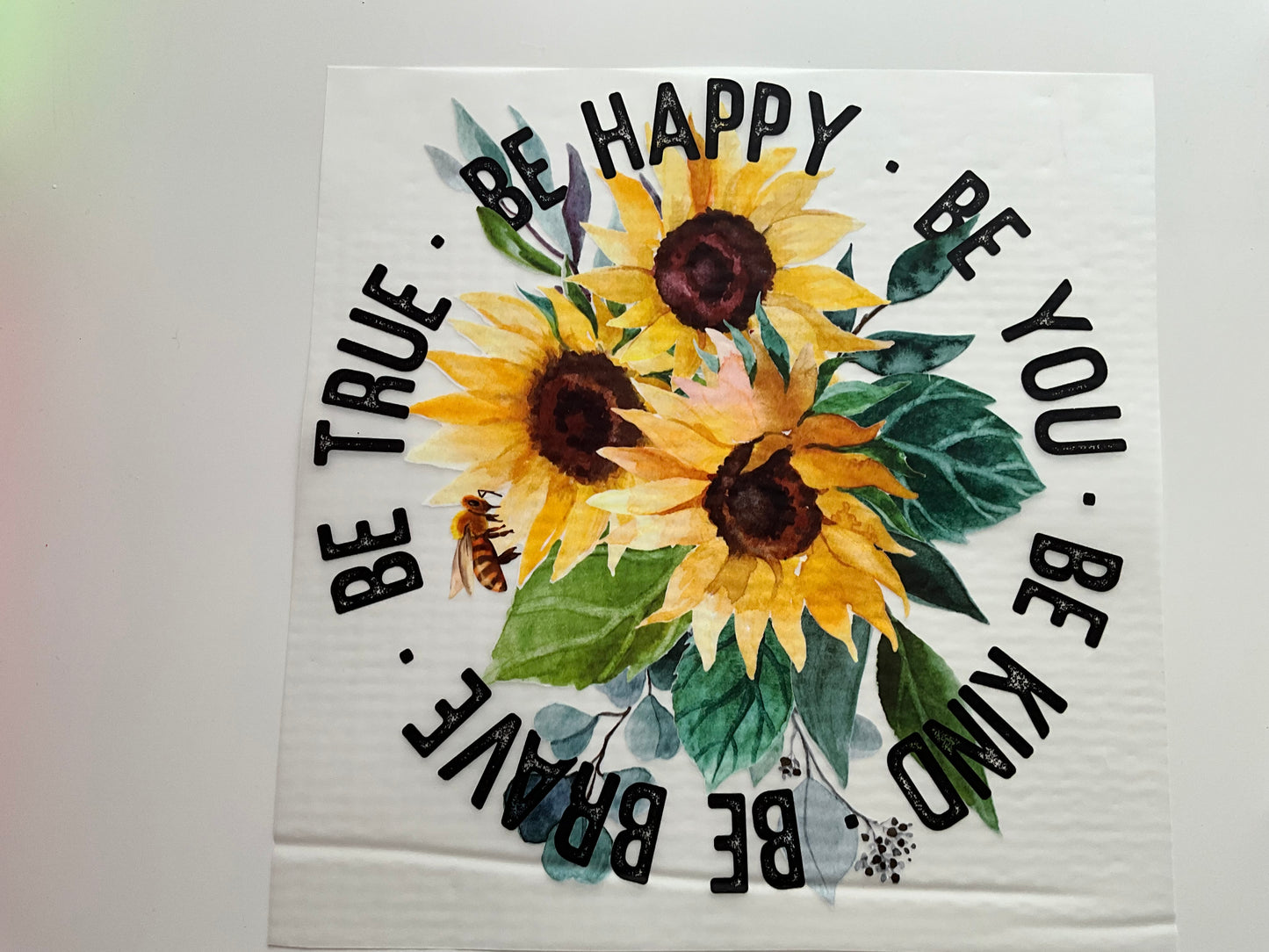 Textil Sticker- be happy be you….