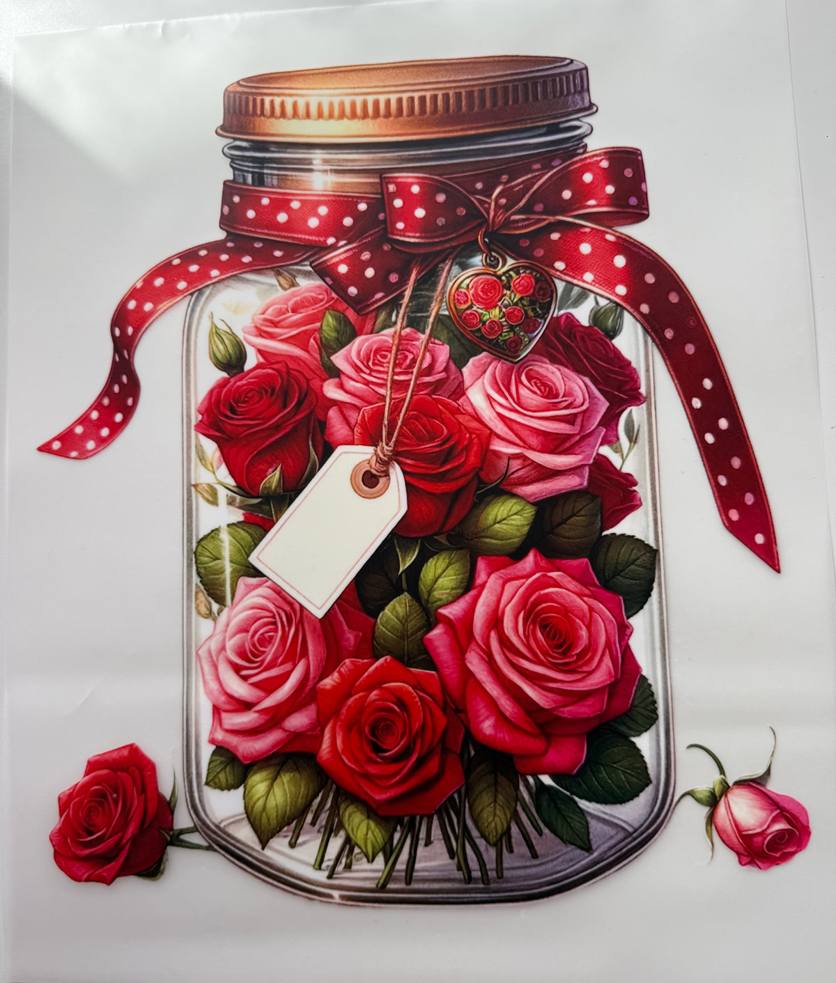 Textil-Sticker blumen Glas
