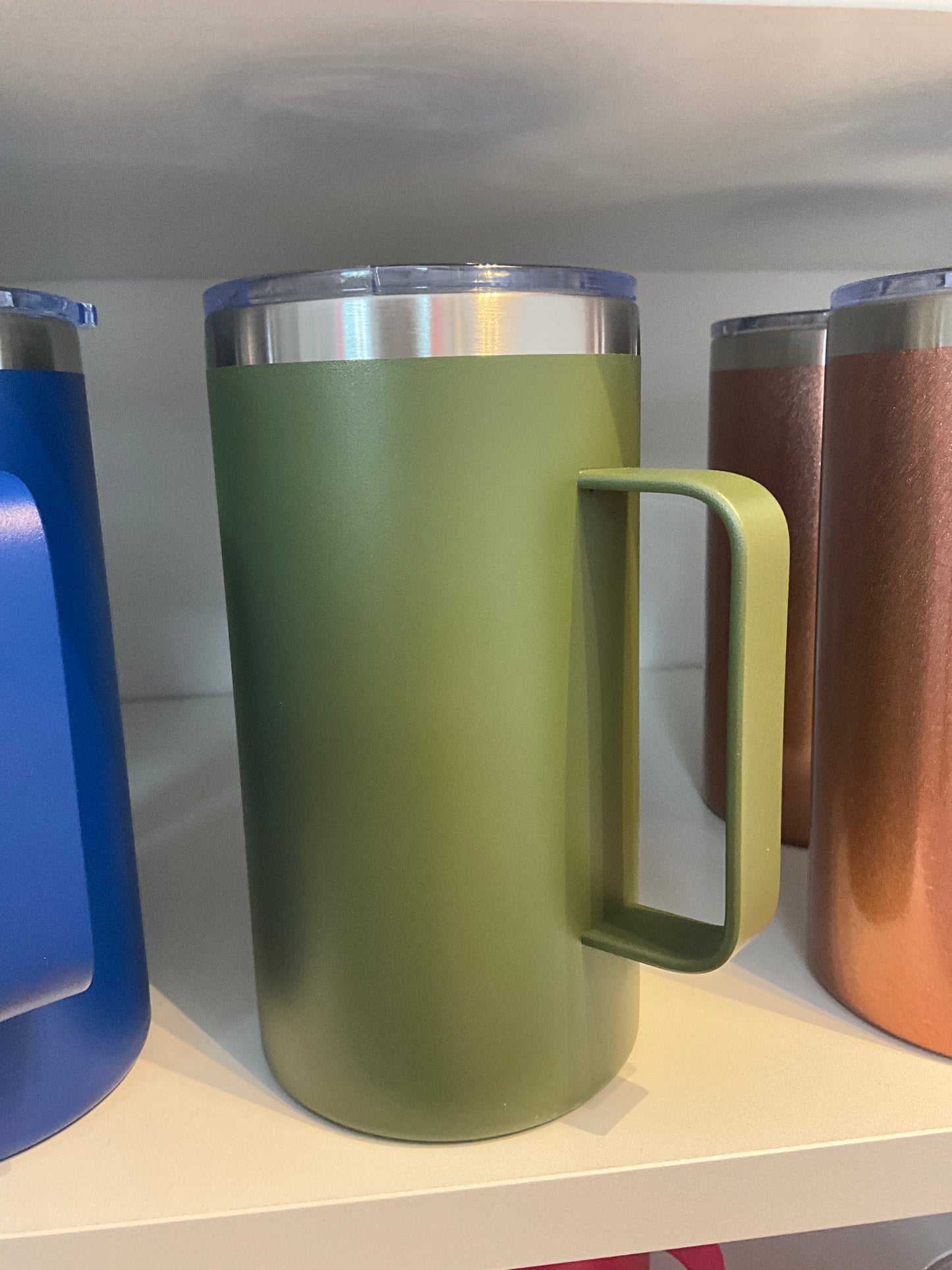 Edelstahl Becher mit Henkel sehr stylisch und individuell zu gestalten mit meinen tollen Stickern.