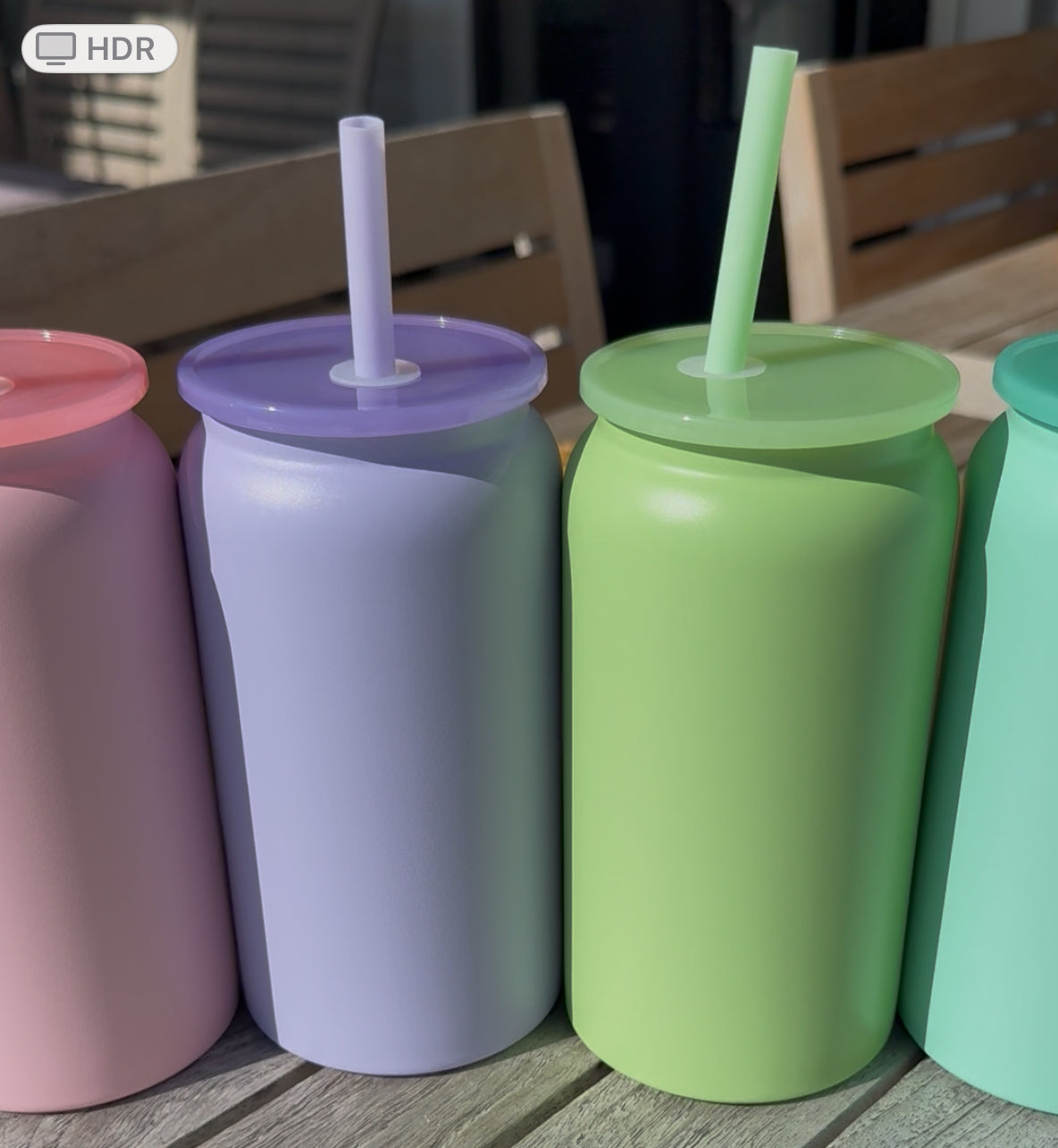 Edelstahl Becher in Wunschfarben (3 Farben) gegossen mit Resin