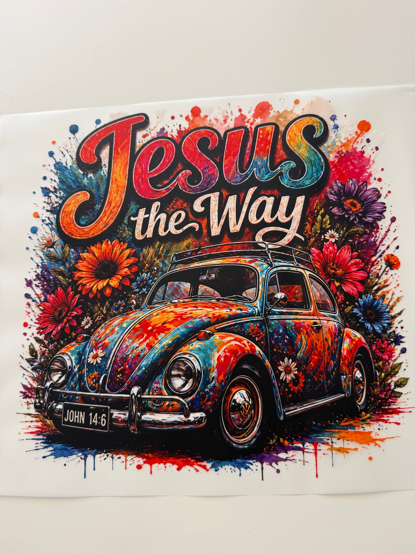Textil-Sticker Jesus the way