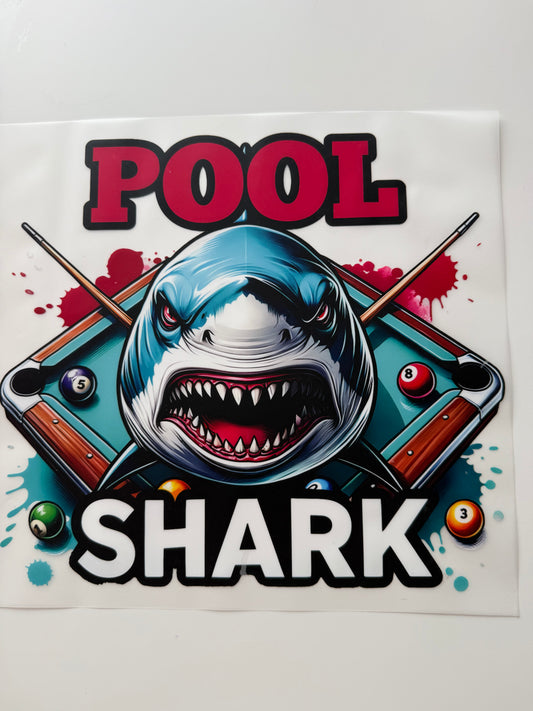 Textil-Sticker Pool shark