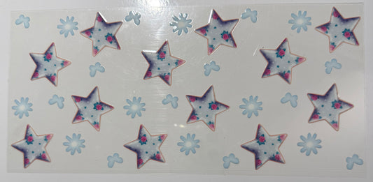 Sterne weiss mit Streublumen