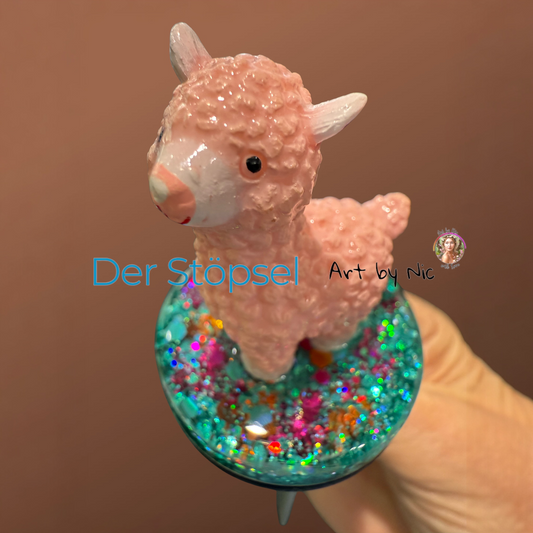 🦙 Der Stöpsel – Art by Nic | Cute Edition „Rosa Alpaka“ ✨