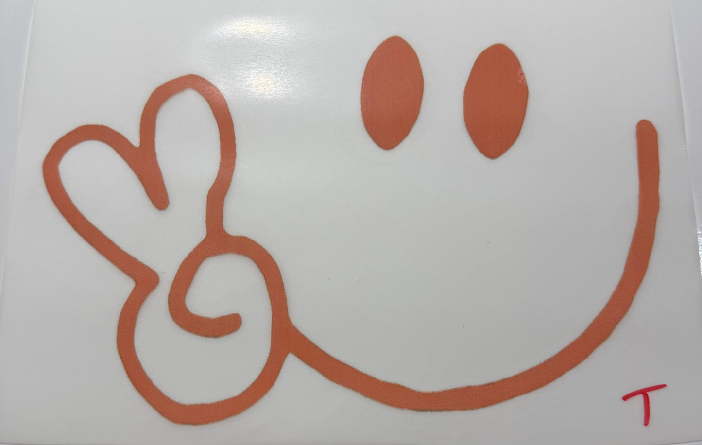Textil Sticker- smile orange
