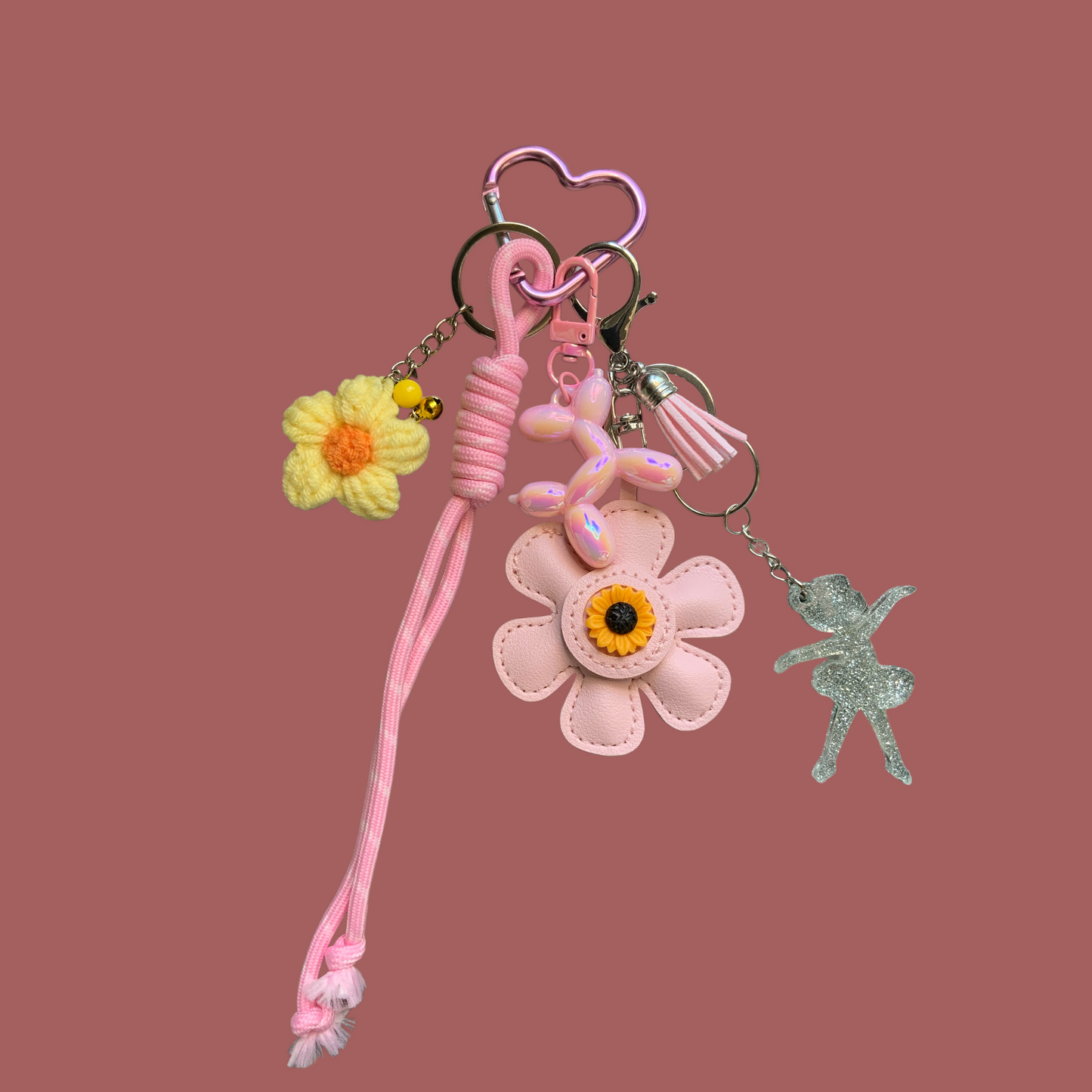 🌸 „Ballet Bloom“ – Taschen- & Schlüsselanhänger (Unikat)