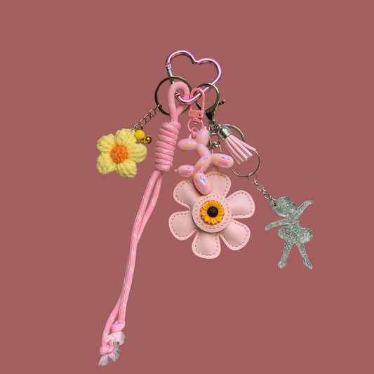 🌸 „Ballet Bloom“ – Taschen- & Schlüsselanhänger (Unikat)