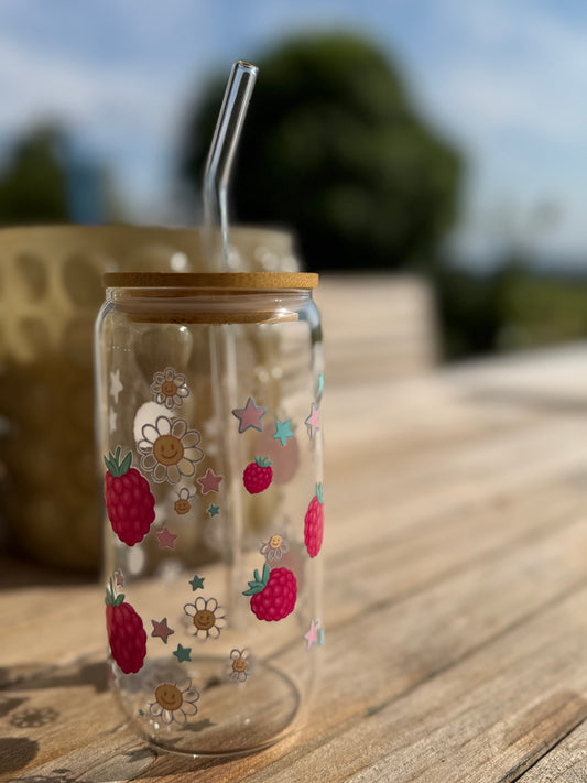 🍓 Design-Trinkglas „Himbeerliebe“ – von Art by Nic