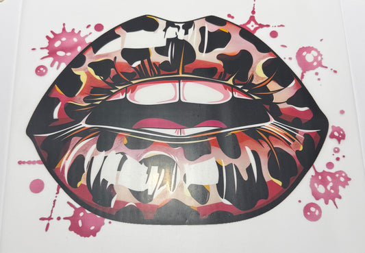 Textil Sticker- Leo lips 3