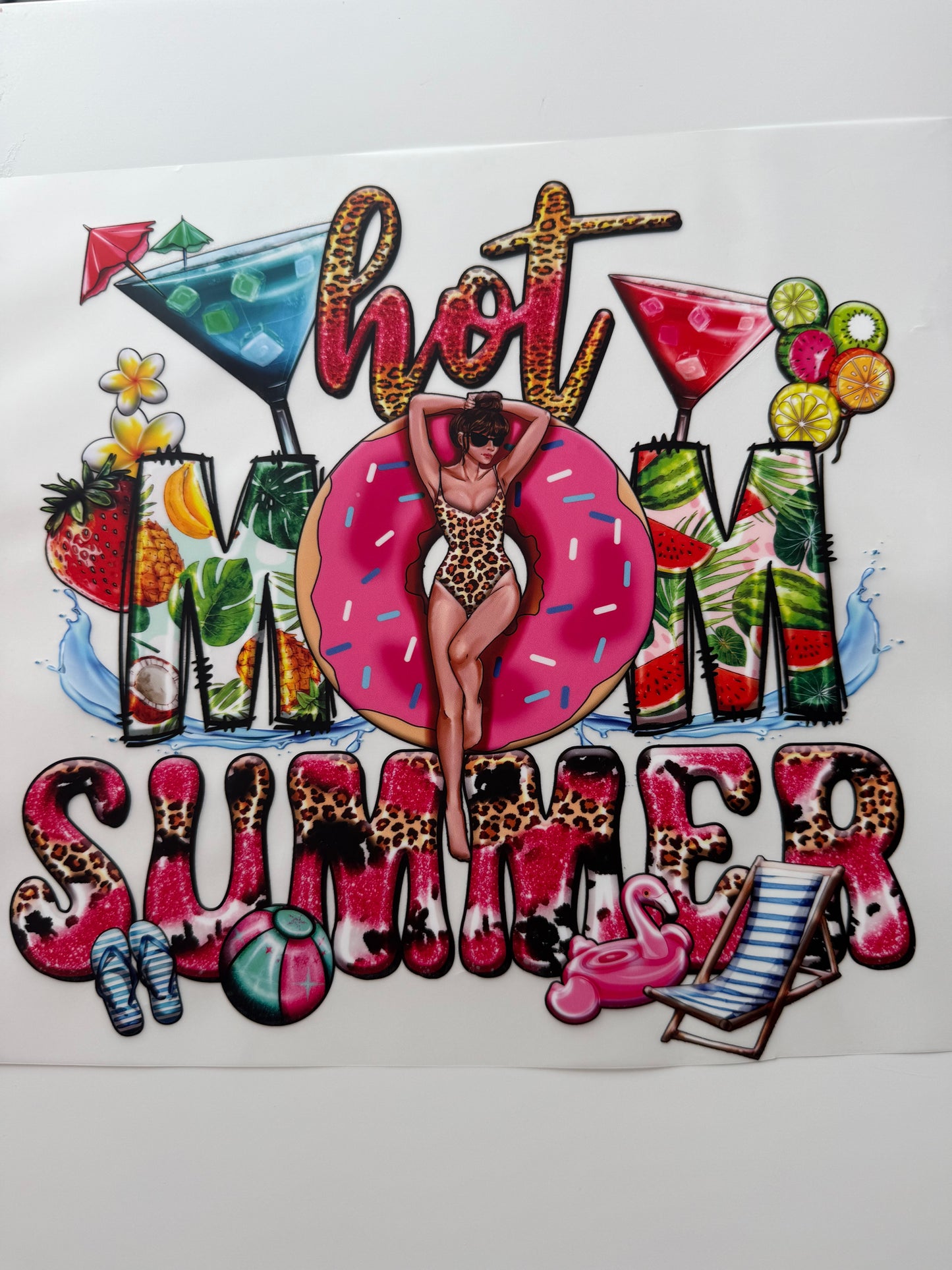 Textil-Sticker Hot Mom summer