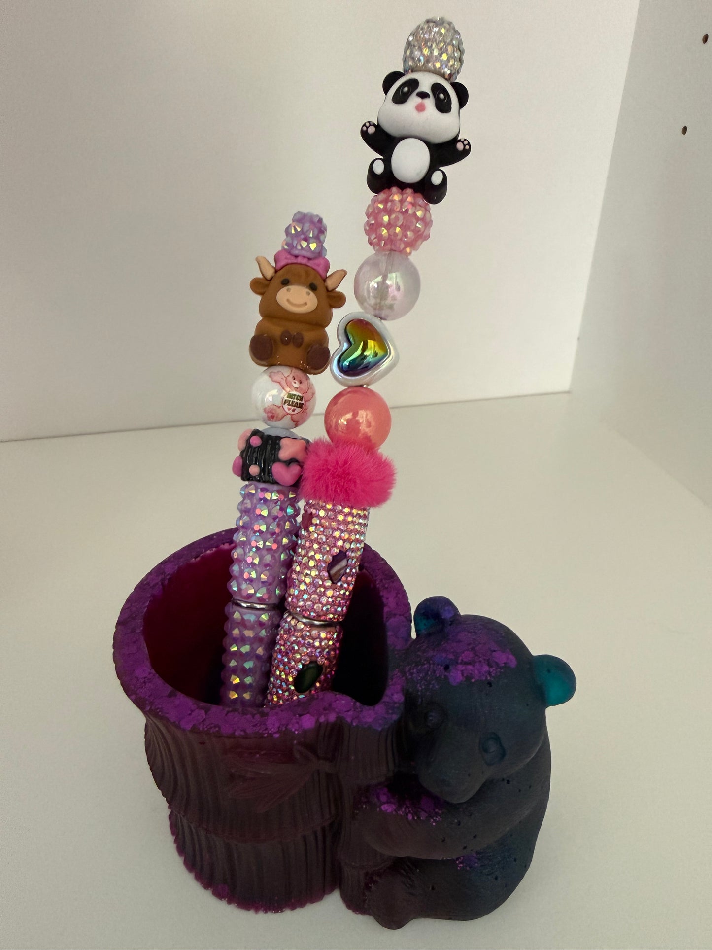 🐼 Resin-Stiftehalter „ Franzi Panda“ – Handmade by Art by Nic
