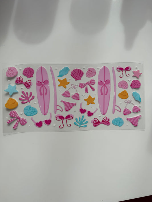 Surf board pink