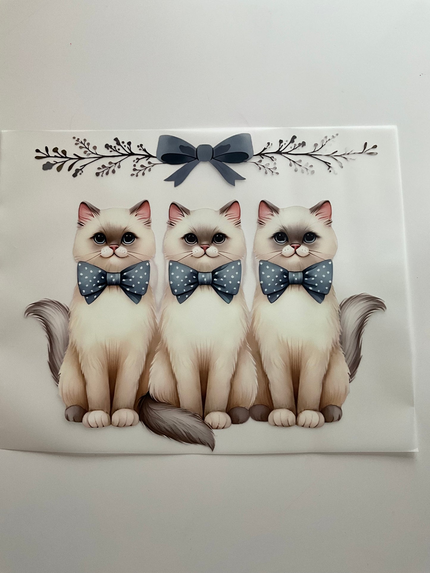 Textil Sticker- 3 cats