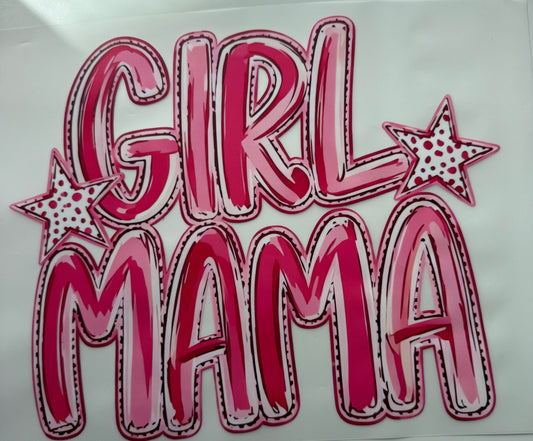 Textil-Sticker girl mom