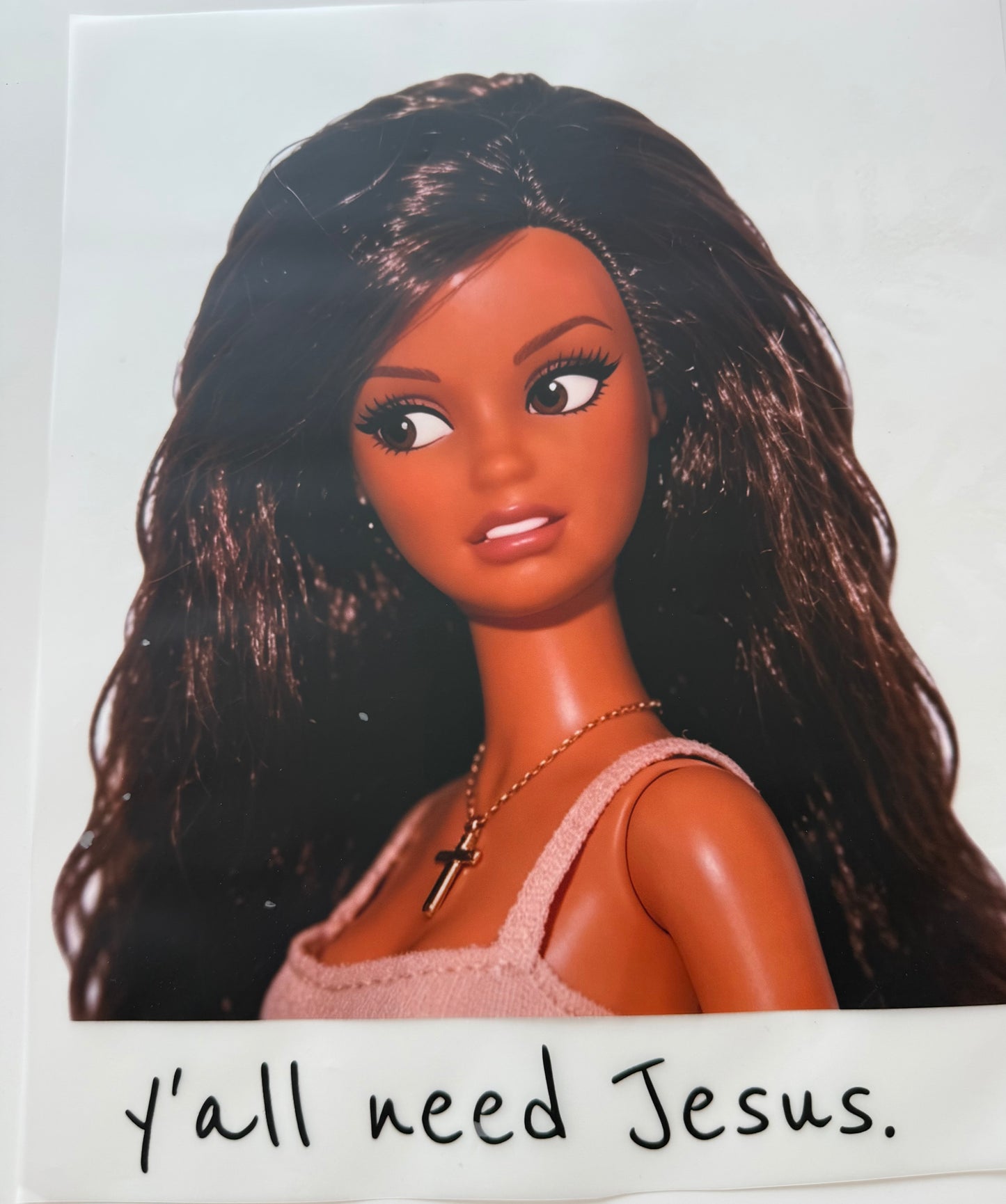Textil-Sticker Puppe Y‘all Need Jesus
