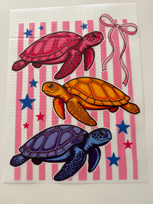 Textil-Sticker 3 Turtle
