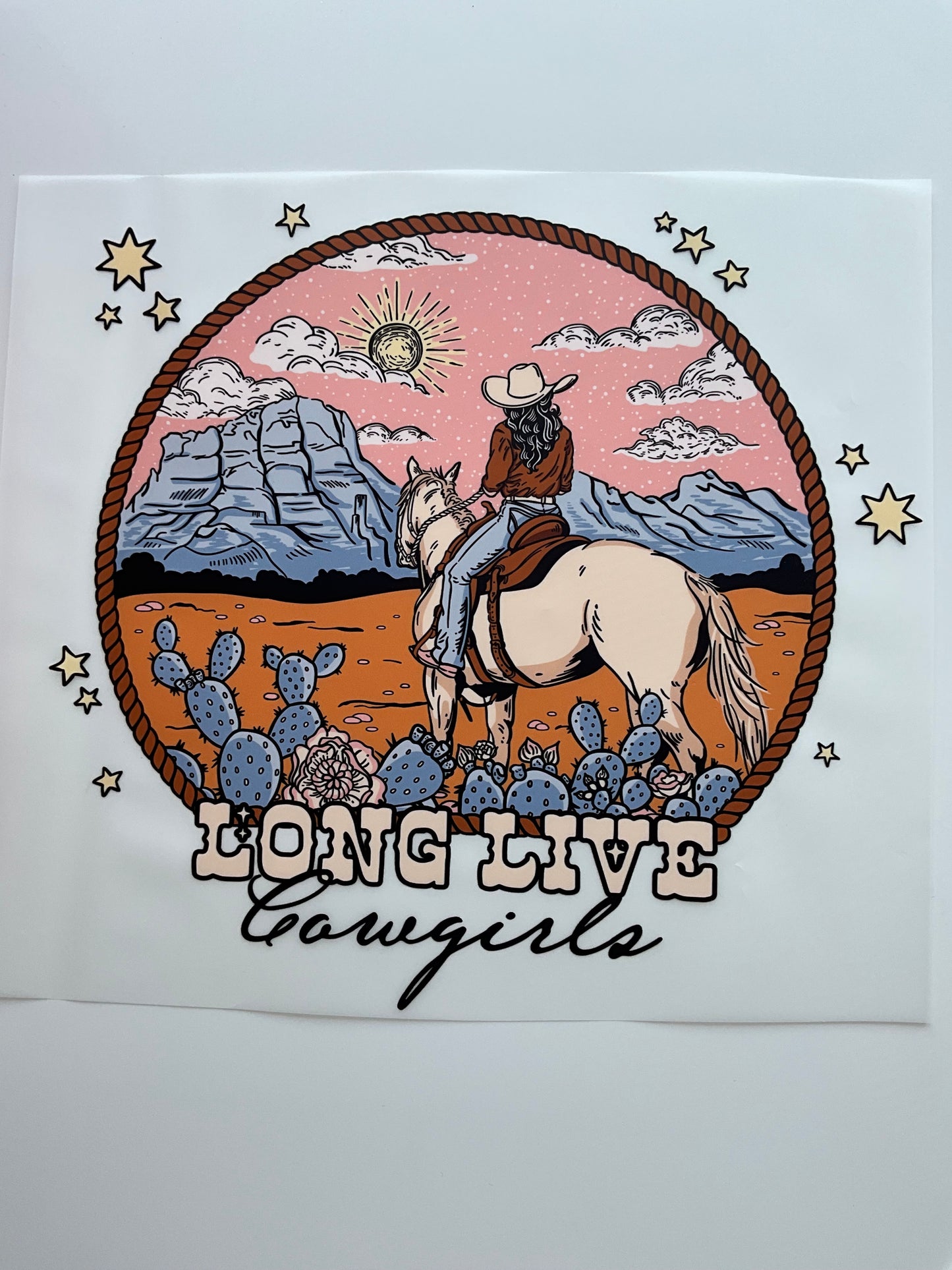 Textil Sticker Long Life Cowgirls